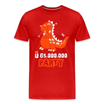 Dino Party - T-shirt bio Premium Homme - rouge - Devant - Damien (186cm)