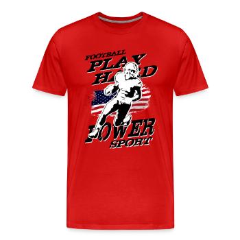 American Football - Männer Premium Bio T-Shirt - Rot - Vorne - Damien (186cm)