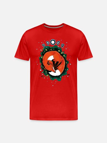 Goodnight fox - Men's Premium Organic T-Shirt - red