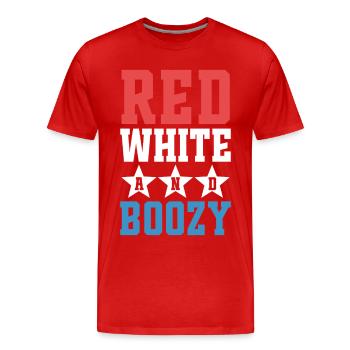 Rouge, Blanc et Alcoolisé - T-shirt bio Premium Homme - rouge - Devant - Damien (186cm)