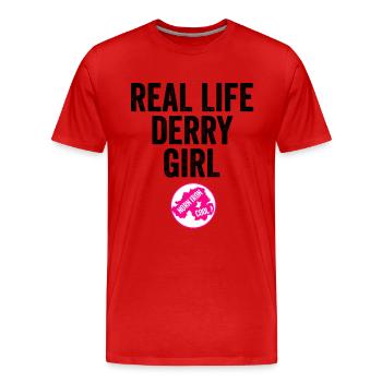 Real life Derry Girls - Men's Premium Organic T-Shirt - red - Front - Damien (186cm)