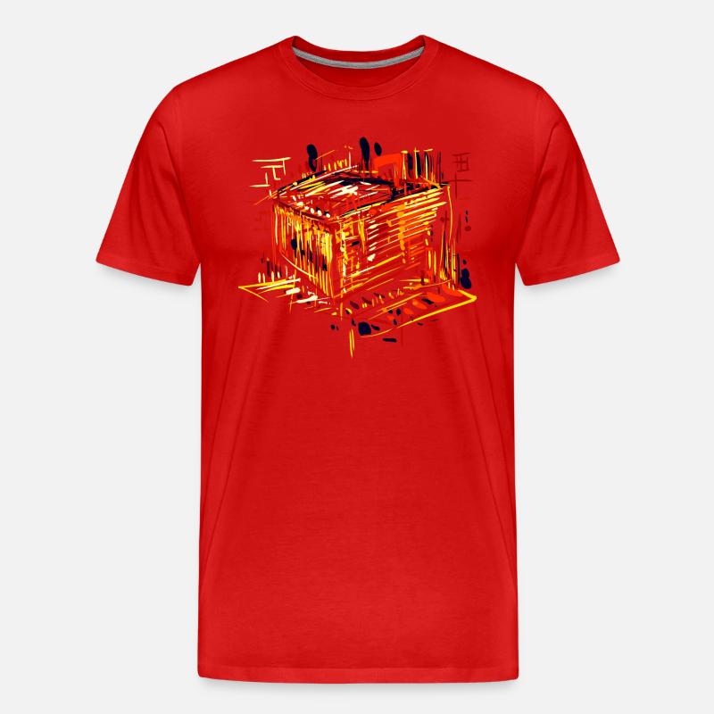 Architekt - Männer Premium Bio T-Shirt - Rot