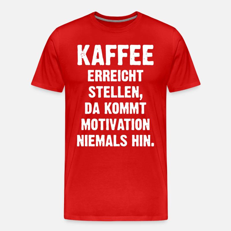 Kaffee - Männer Premium Bio T-Shirt - Rot