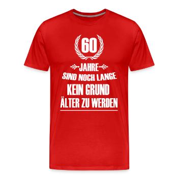 60 Geburtstag - Männer Premium Bio T-Shirt - Rot - Vorne - Damien (186cm)