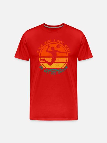 Funny Volleyball Player Quote - Men's Premium Organic T-Shirt - red