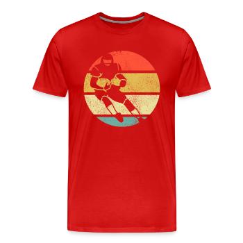 Football Américain Rétro Vintage - T-shirt bio Premium Homme - rouge - Devant - Damien (186cm)