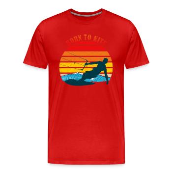 Dicton Kitesurf - T-shirt bio Premium Homme - rouge - Devant - Damien (186cm)