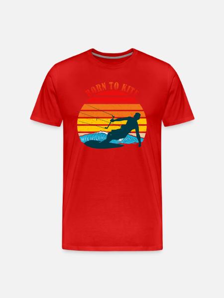 Kitesurfing Saying - Men's Premium Organic T-Shirt - red