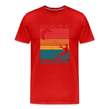 Tu m’as eu au kitesurf - T-shirt bio Premium Homme - rouge - Devant - Damien (186cm)