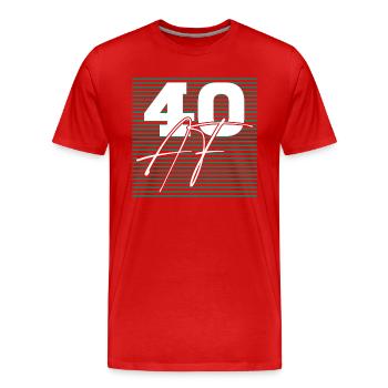 40 Af Sarcastic Birthday - Men's Premium Organic T-Shirt - red - Front - Damien (186cm)