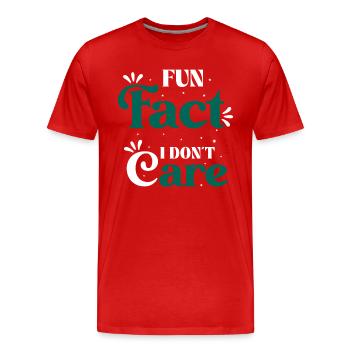 Fait amusant Je me fiche de dire provocateur - T-shirt bio Premium Homme - rouge - Devant - Damien (186cm)