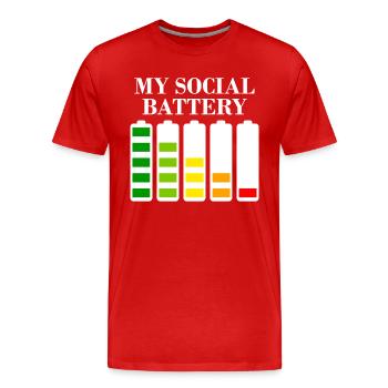 Introvertierte soziale Ängste - Männer Premium Bio T-Shirt - Rot - Vorne - Damien (186cm)