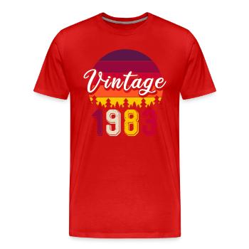 Jahrgang 1983 Retro Geburtstag - Männer Premium Bio T-Shirt - Rot - Vorne - Damien (186cm)