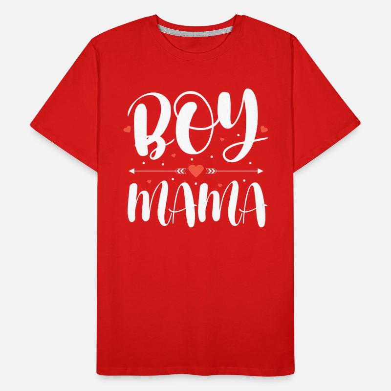 Junge Mama Stolze Mutter Eines Sohnes Männer Premium Bio T-Shirt