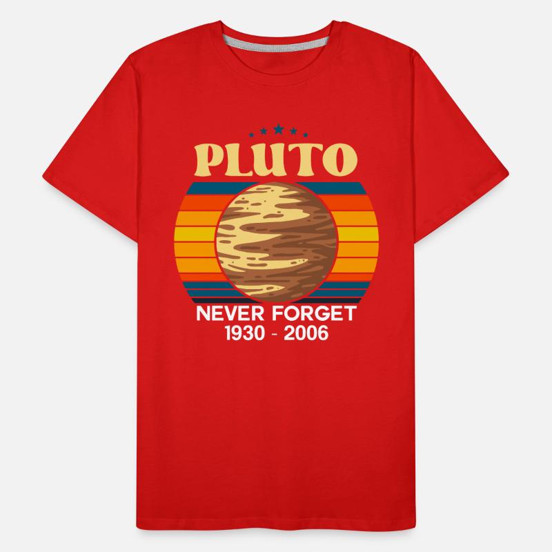 Pluto Never Forget 1930 To 2006 Men's Premium Organic T-Shirt