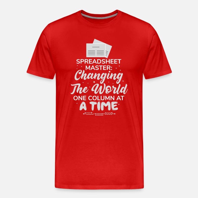 Tabellenkalkulations-Nerd-Datenanalyst - Männer Premium Bio T-Shirt - Rot