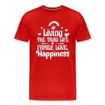 Tradwife Rester Au Foyer Maman Chrétienne Femme Au Foyer - T-shirt bio Premium Homme - rouge - Devant - Damien (186cm)