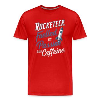 Model Rocket Builder - Men's Premium Organic T-Shirt - red - Front - Damien (186cm)