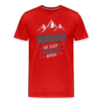 Kreatives Aquascaper Expertendesign Aquascaping - Männer Premium Bio T-Shirt - Rot - Vorne - Damien (186cm)