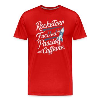 Maquette fusée - T-shirt bio Premium Homme - rouge - Devant - Damien (186cm)