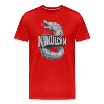 Legendäre Schlange Kukulcan Uralte Mythologie - Männer Premium Bio T-Shirt - Rot - Vorne - Damien (186cm)