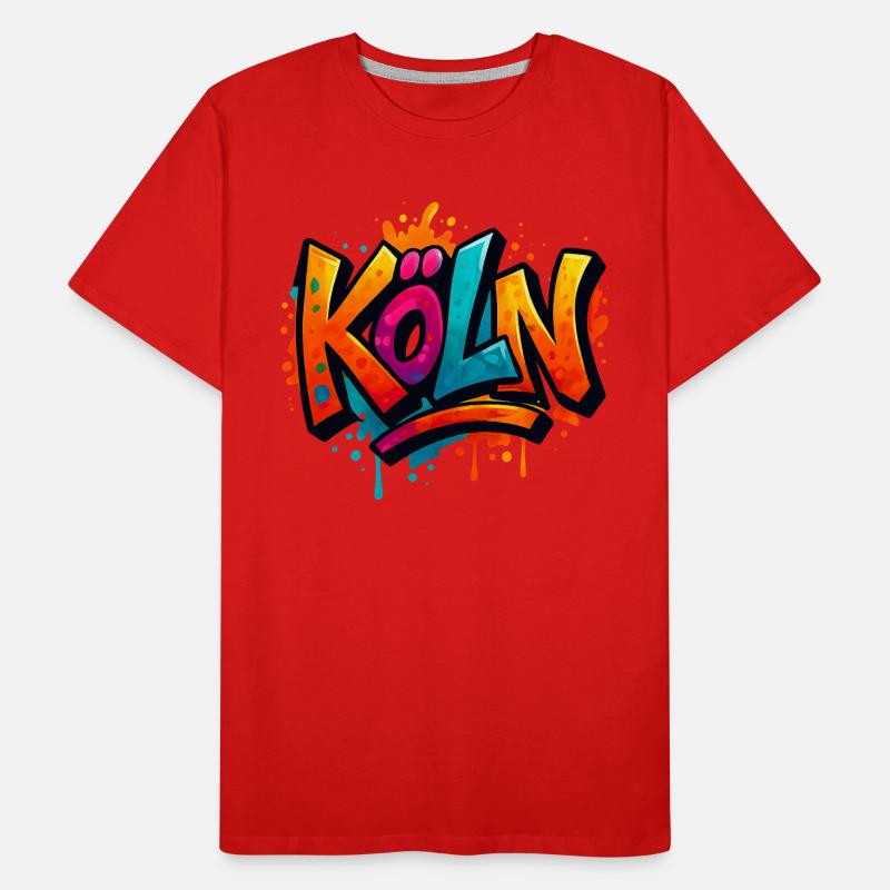 Köln Graffiti Schriftzug Männer Premium Bio T-Shirt