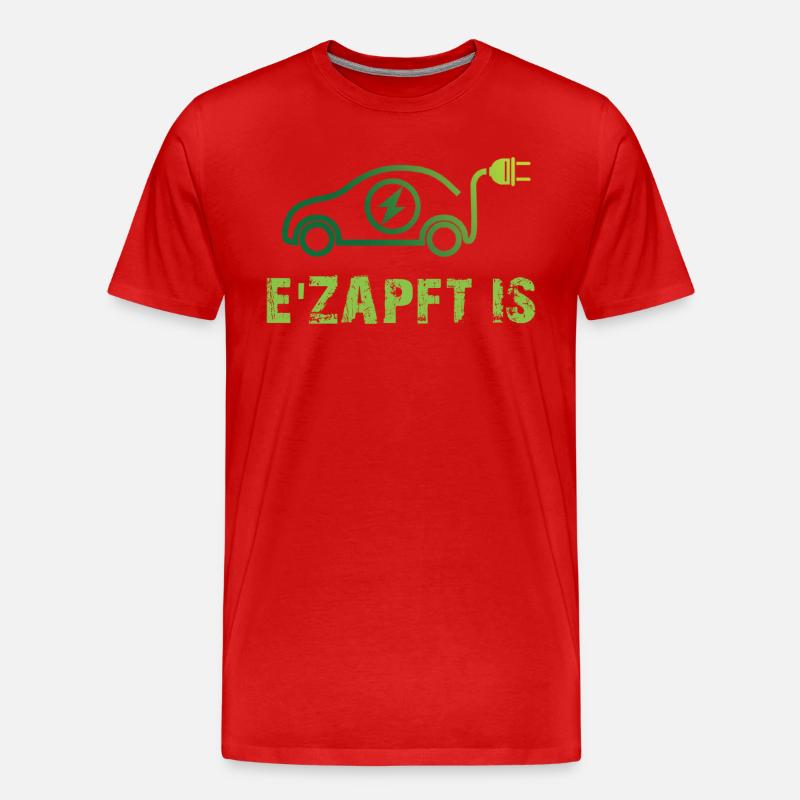  Elektrisches Auto Design - Männer Premium Bio T-Shirt - Rot