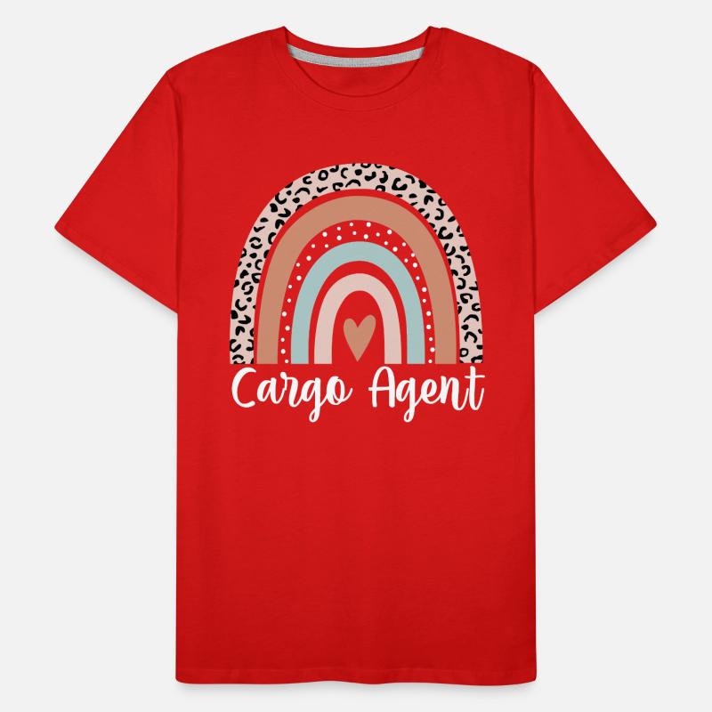 Cargo Agent Rainbow Leopard Funny Cargo Agent Men's Premium Organic T-Shirt