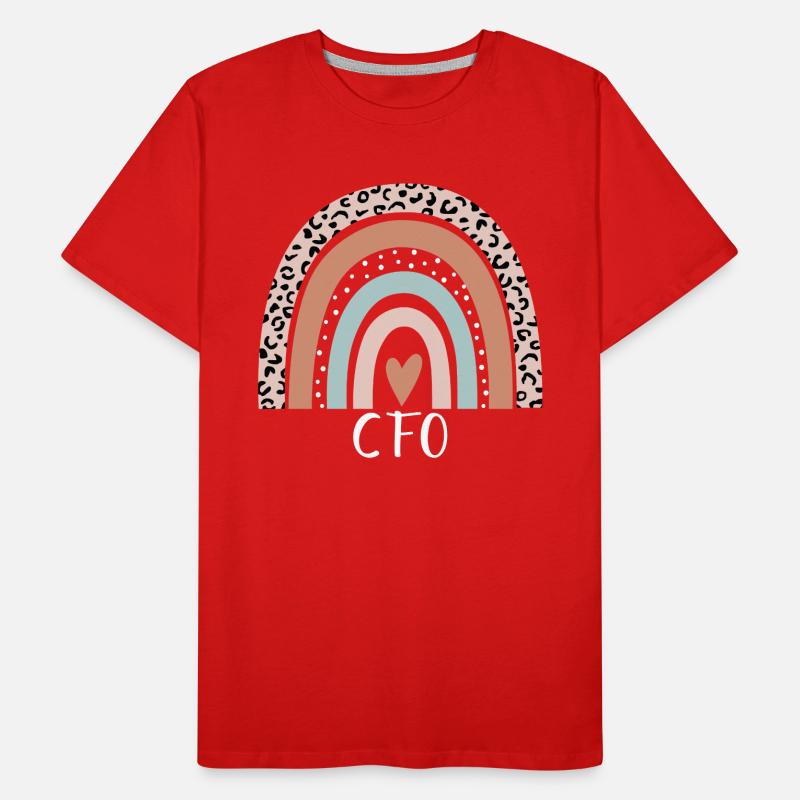 CFO Rainbow Leopard Appréciation drôle du CFO T-shirt bio Premium Homme