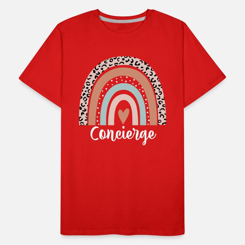 Concierge Rainbow Leopard Funny Concierge Men's Premium Organic T-Shirt