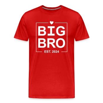Big Bro Est 2024 - T-shirt bio Premium Homme - rouge - Devant - Damien (186cm)