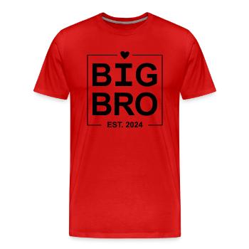 Big Bro Est 2024 - T-shirt bio Premium Homme - rouge - Devant - Damien (186cm)