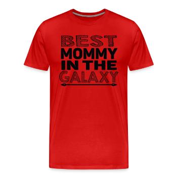 best mommy in the galaxy - T-shirt bio Premium Homme - rouge - Devant - Damien (186cm)