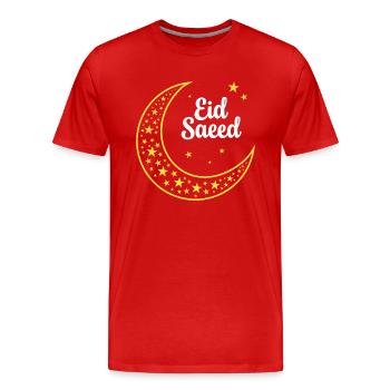 Eid Saeed - Men's Premium Organic T-Shirt - red - Front - Damien (186cm)
