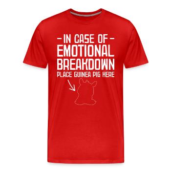 Guinea pig - Men's Premium Organic T-Shirt - red - Front - Damien (186cm)