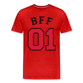 BFF 01 - best friend 01 - best friend - friends - Men's Premium Organic T-Shirt - red - Front - Damien (186cm)