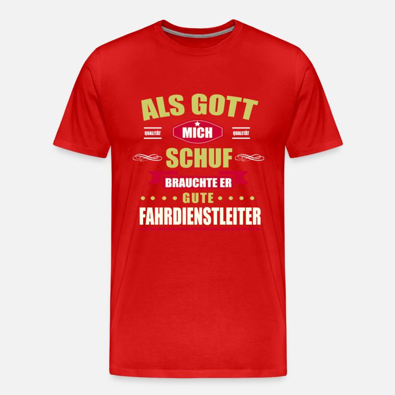 FAHRDIENSTLEITER-GESCHENK - Männer Premium Bio T-Shirt - Rot