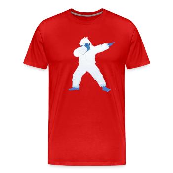 Dabbing Yeti Dab Dance - T-shirt bio Premium Homme - rouge - Devant - Damien (186cm)