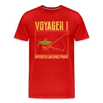 Sonde spatiale Voyager 1 - T-shirt bio Premium Homme - rouge - Devant - Damien (186cm)