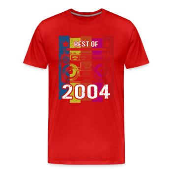 Meilleur du lecteur de cassette radio stéréo 2004 - T-shirt bio Premium Homme - rouge - Devant - Damien (186cm)