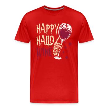 Happy Hallo Wein Gespenstisches Alkoholisches - Männer Premium Bio T-Shirt - Rot - Vorne - Damien (186cm)