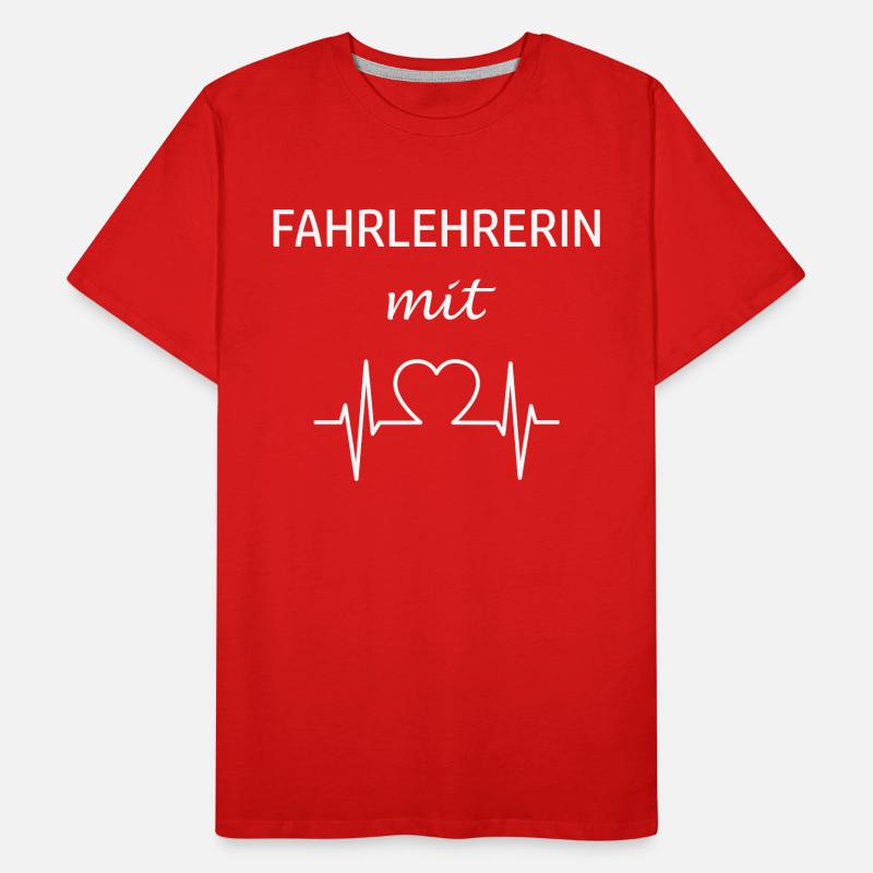 Fahrlehrerin mit Herz Männer Premium Bio T-Shirt