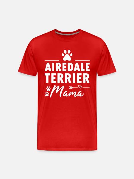 Airedale Terrier Mom - Men's Premium Organic T-Shirt - red
