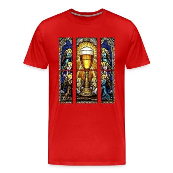 Churches Window Beer Men's Day Ascension Day - Men's Premium Organic T-Shirt - red - Front - Damien (186cm)