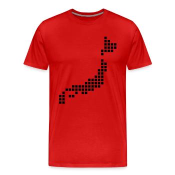 Japon - T-shirt bio Premium Homme - rouge - Devant - Damien (186cm)