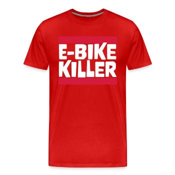 E BIKE KILLER - Männer Premium Bio T-Shirt - Rot - Vorne - Damien (186cm)