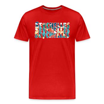 Seychelles - Männer Premium Bio T-Shirt - Rot - Vorne - Damien (186cm)