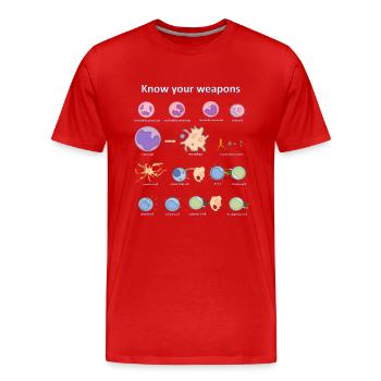 Immune system - Männer Premium Bio T-Shirt - Rot - Vorne - Damien (186cm)