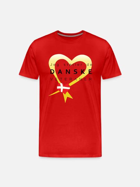 Jeg støtter veteraner - Herre Premium T-shirt økologisk - rød