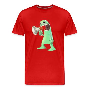 Schreiendes Alien - Männer Premium Bio T-Shirt - Rot - Vorne - Damien (186cm)